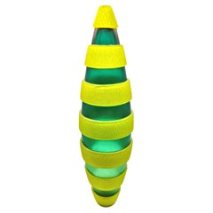 "Spindle Sentinel" – Unique Studio Glass Sculpture by Guggisberg & Baldwin