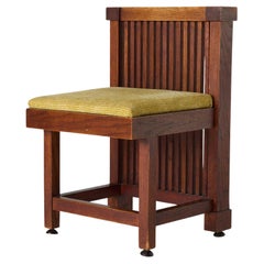 Antique Spindle Side Chair for the Lawrence Memorial Library by Frank Lloyd Wright