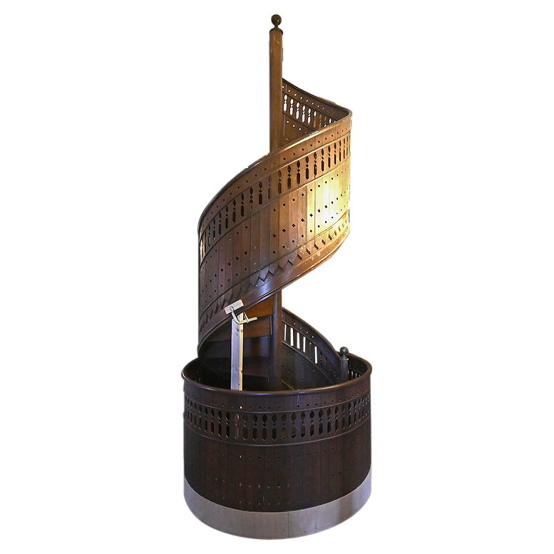 Spindle Staircase in Wood 19th Century