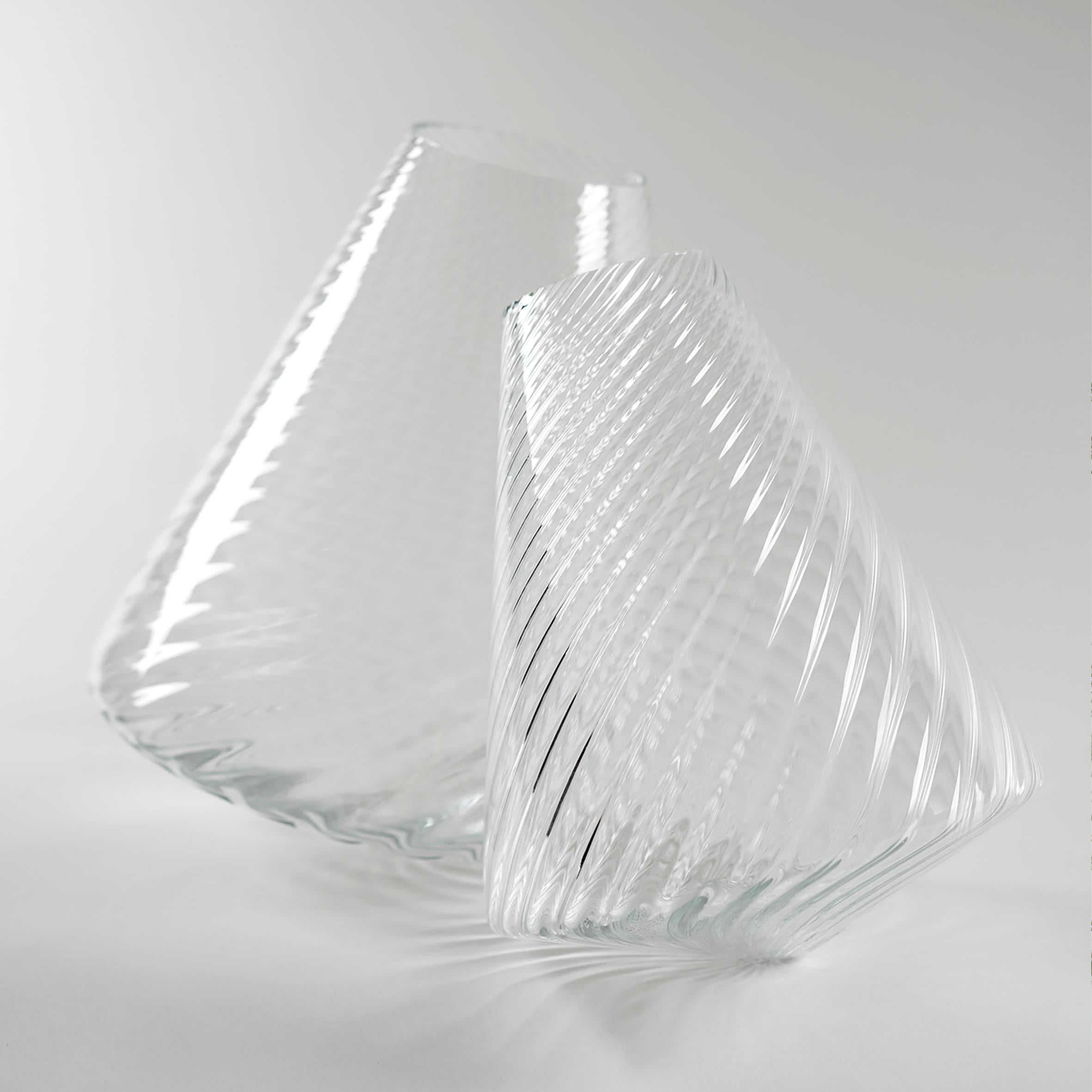 Glass Vase, handmade, medium, Crystal texture, Konsepta by Claudia Issa In New Condition For Sale In New York, NY