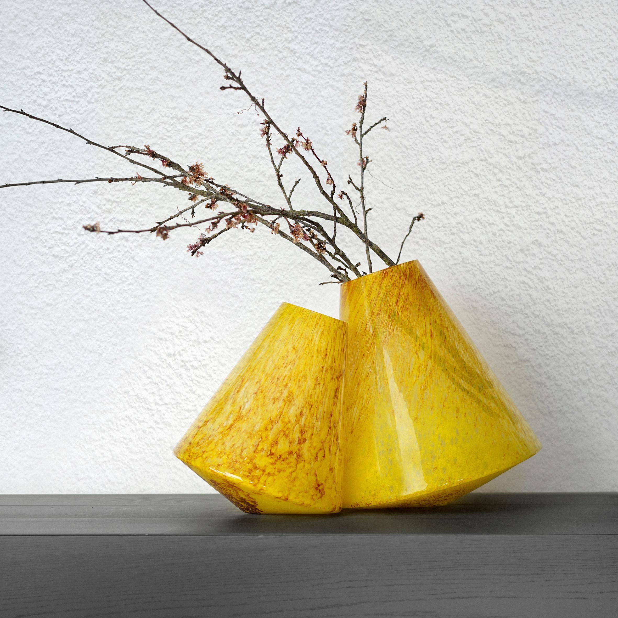 Glass Vase, handmade, 