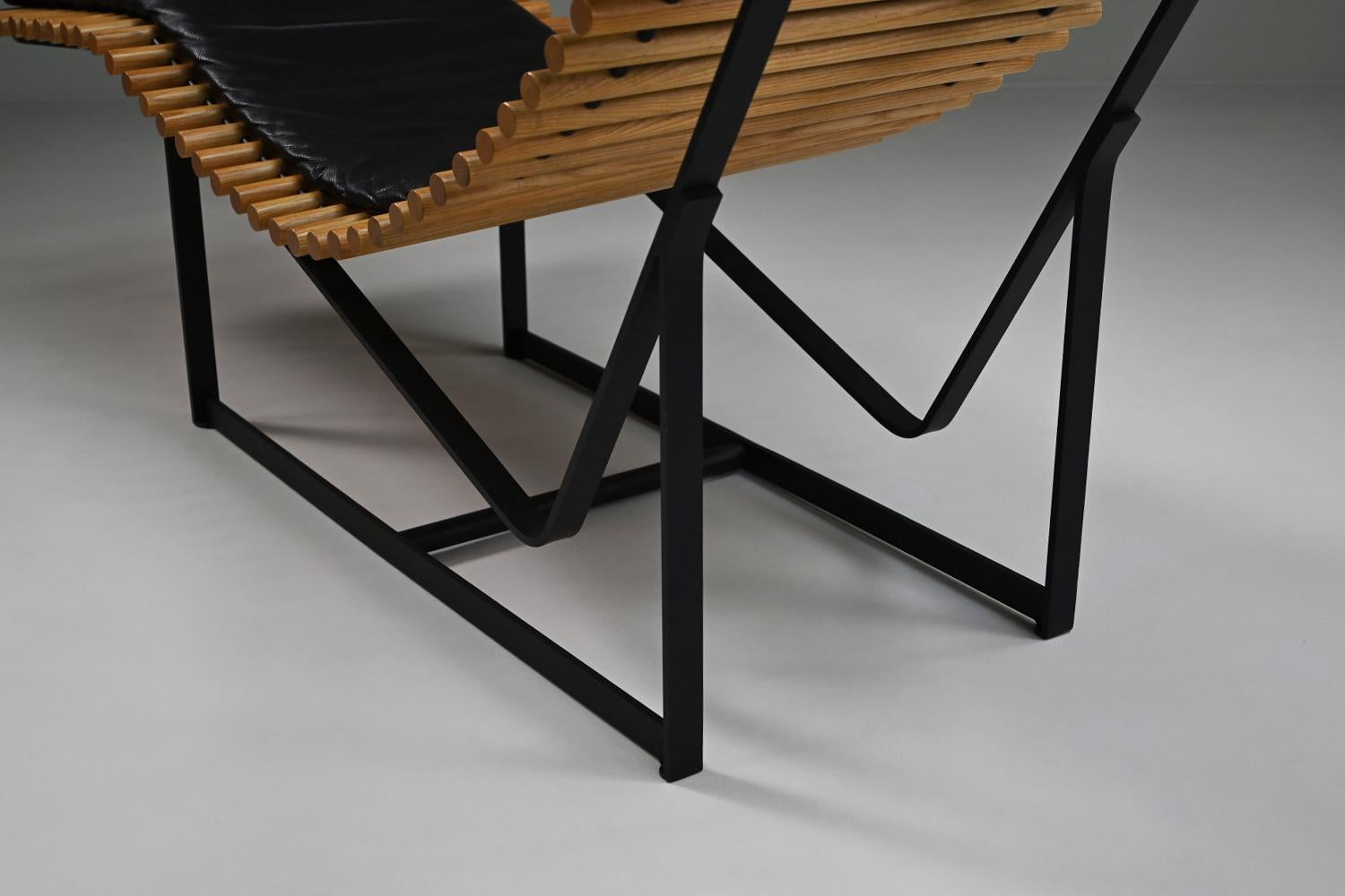 Spine back chaise longue by Peter Strassl, 1970s Germany. im Angebot 2