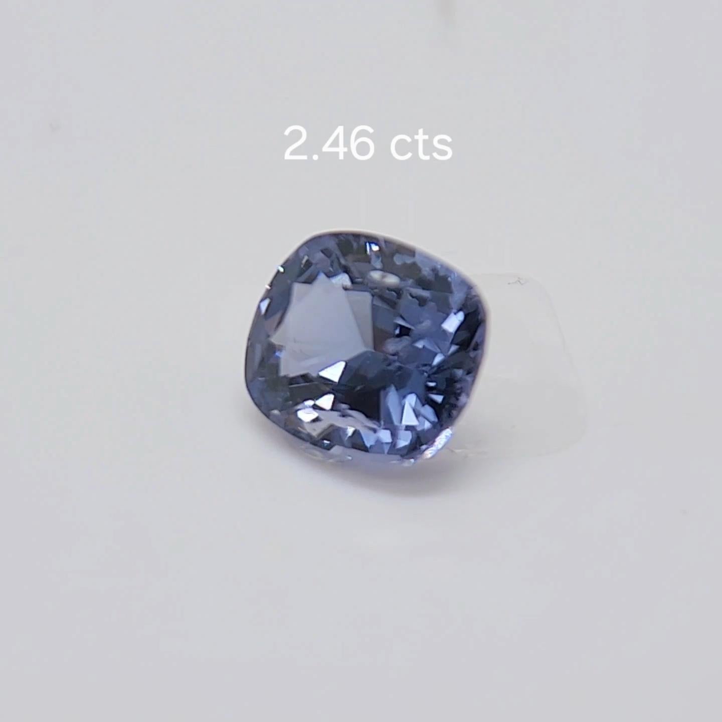 Spinello 2,46 carati. Bellissimo Spinello di colore blu proveniente dallo Sri Lanka. in vendita 5