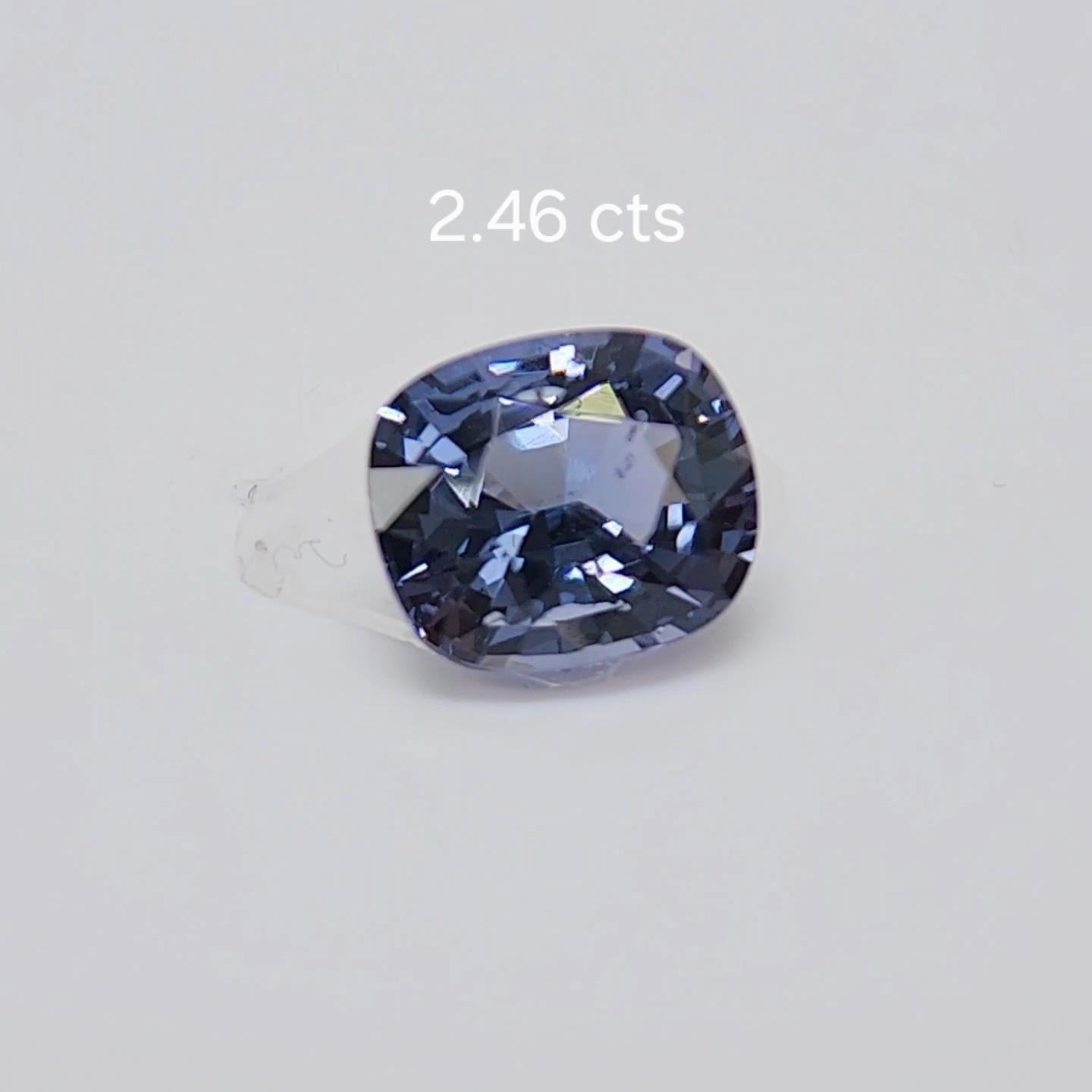 Spinello 2,46 carati. Bellissimo Spinello di colore blu proveniente dallo Sri Lanka. in vendita 8