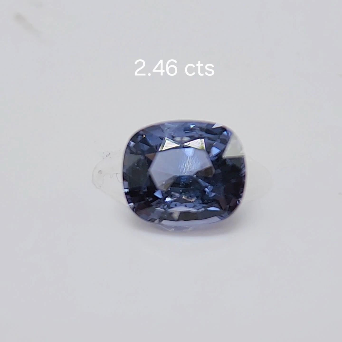 Spinello 2,46 carati. Bellissimo Spinello di colore blu proveniente dallo Sri Lanka. in vendita 9