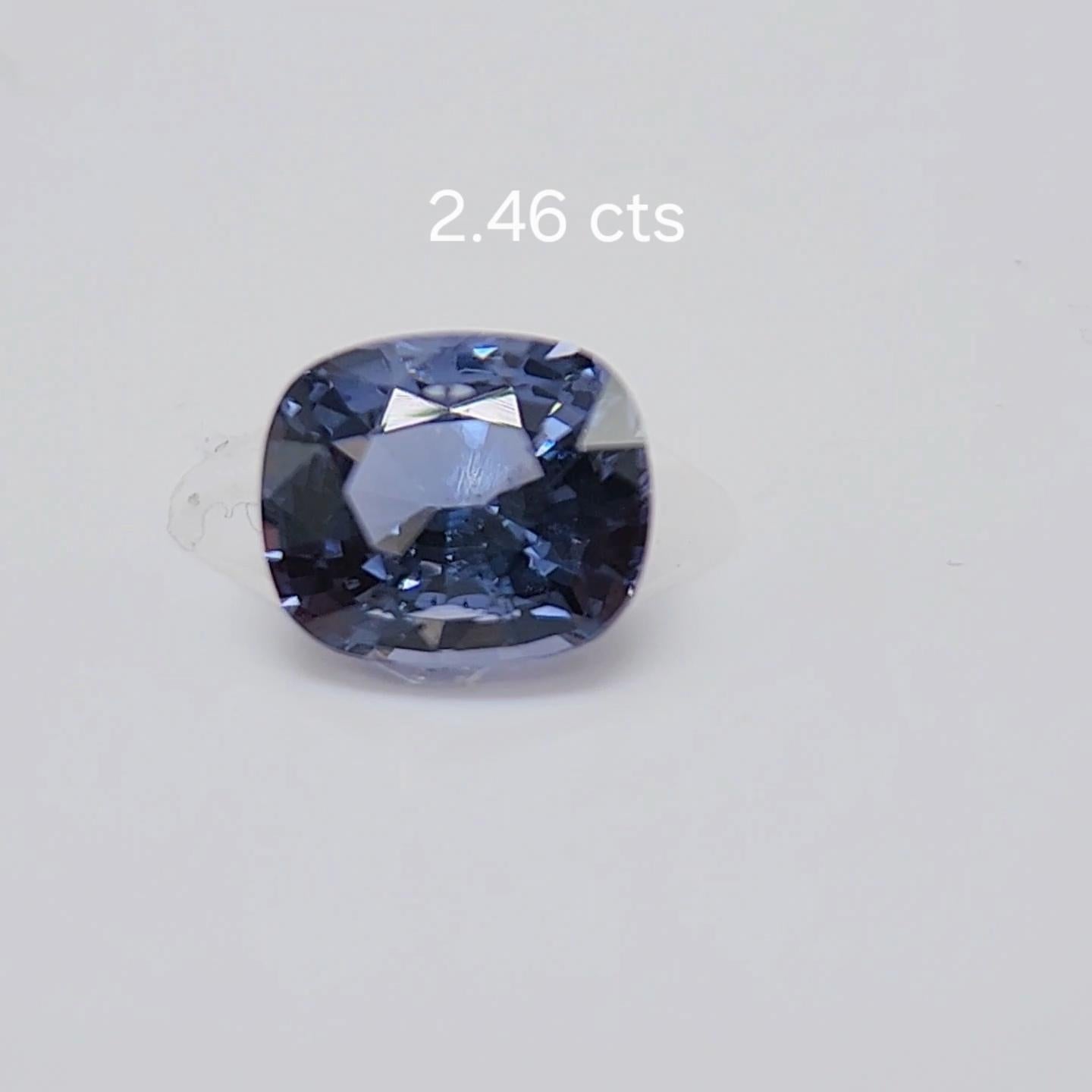 Spinello 2,46 carati. Bellissimo Spinello di colore blu proveniente dallo Sri Lanka. in vendita 10