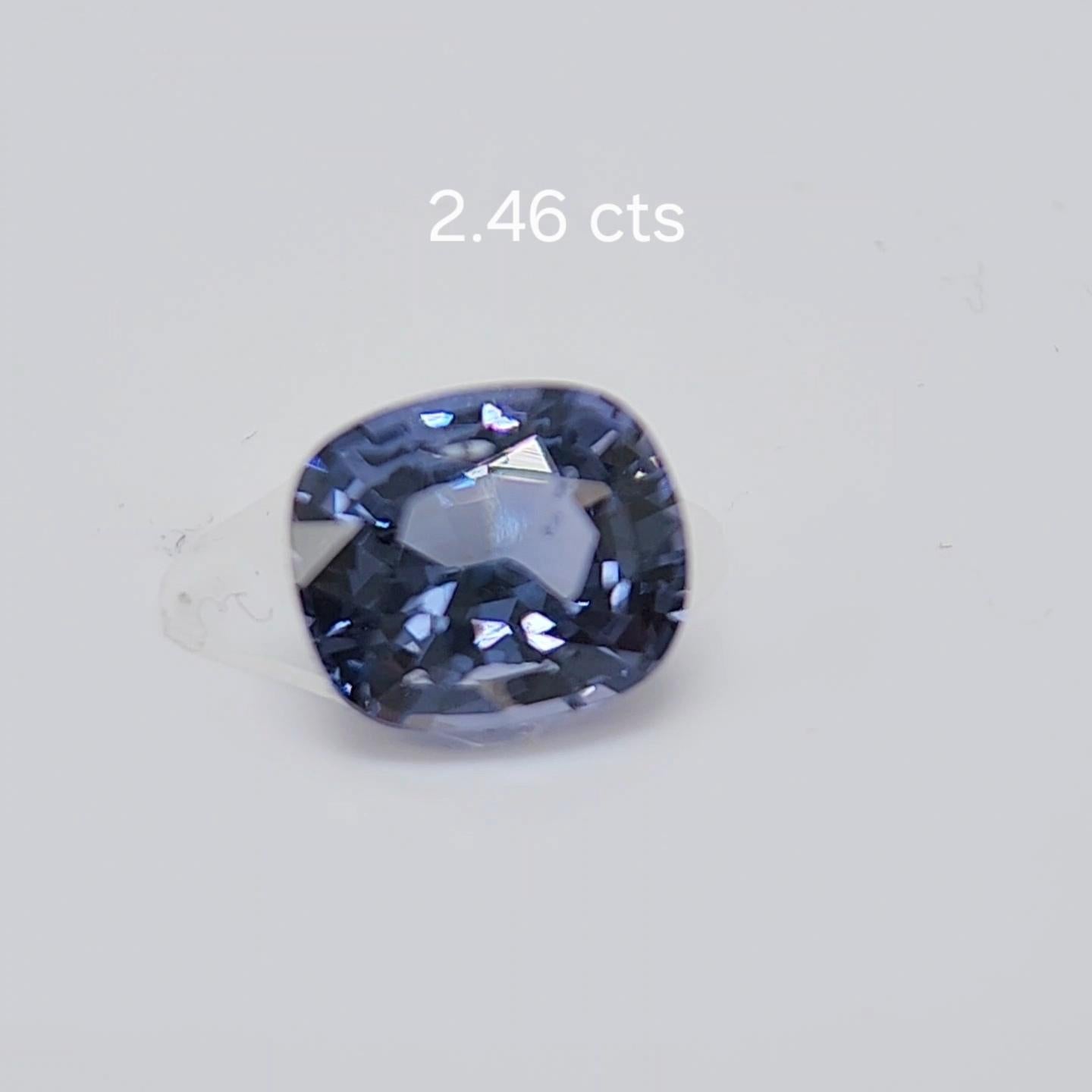 Spinello 2,46 carati. Bellissimo Spinello di colore blu proveniente dallo Sri Lanka. in vendita 13