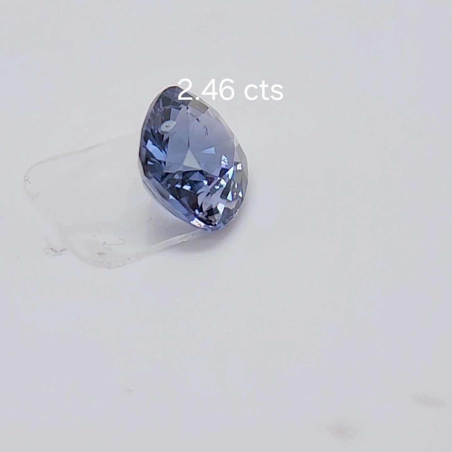 da uomo o donna Spinello 2,46 carati. Bellissimo Spinello di colore blu proveniente dallo Sri Lanka. in vendita
