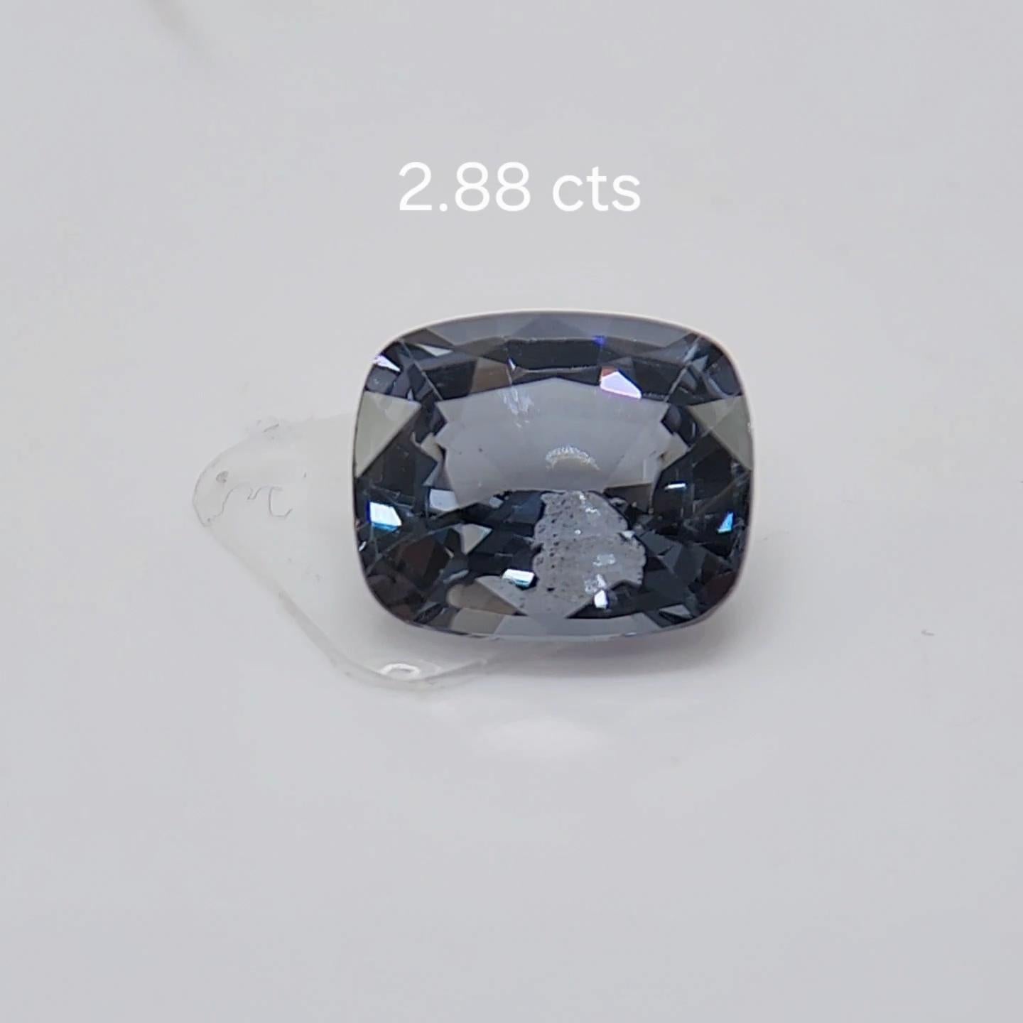 Spinello 2,88 carati. Bellissimo Spinello di colore blu proveniente dallo Sri Lanka. in vendita 10