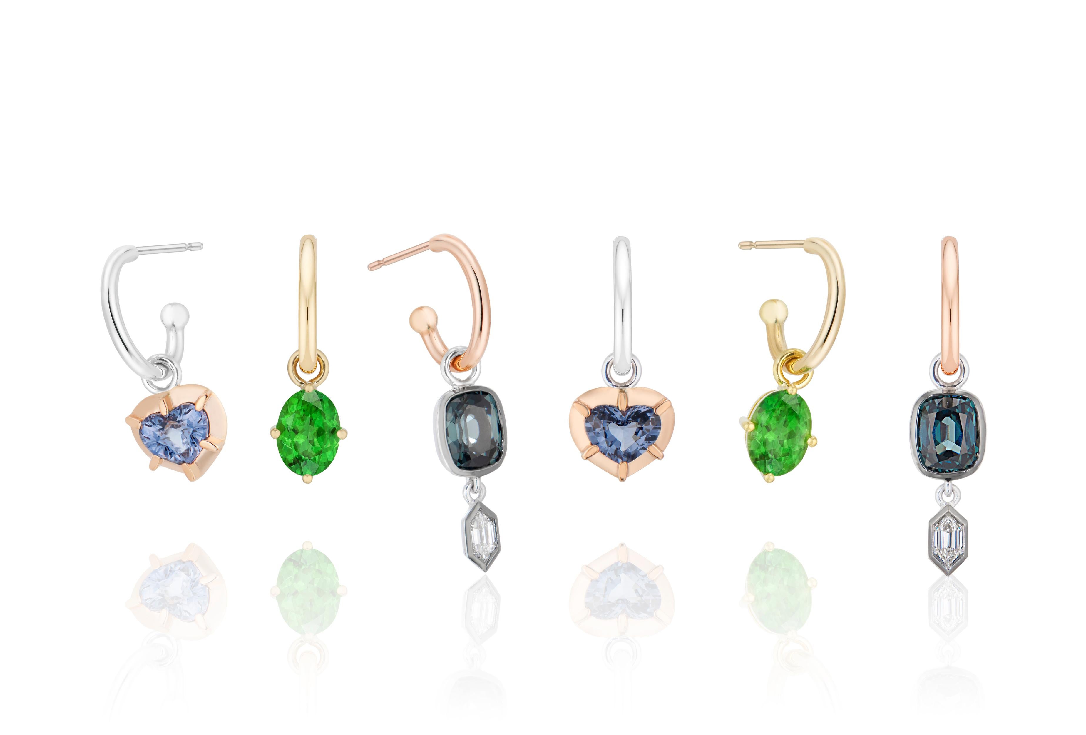 Modern Spinel and Diamond Esti Earrings For Sale