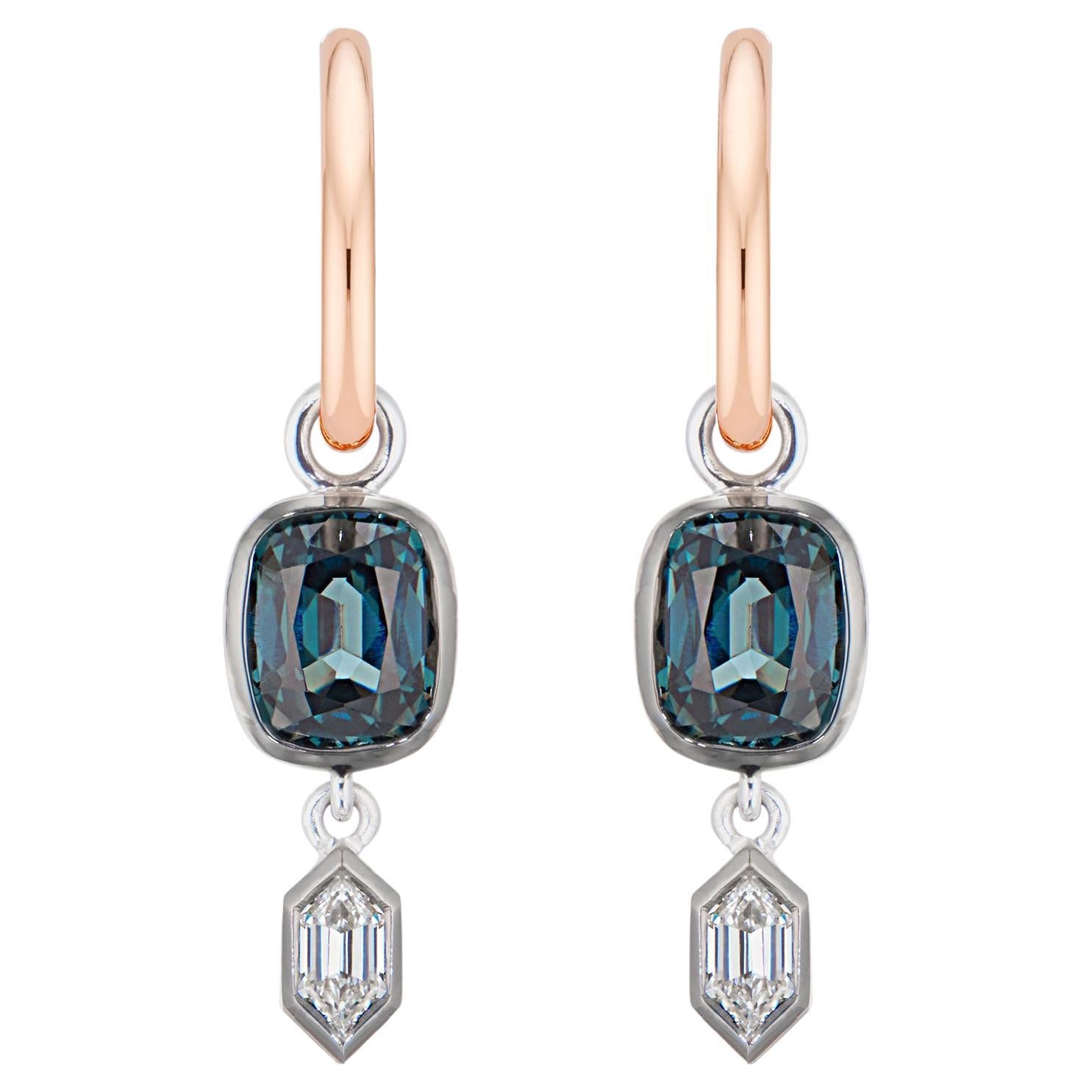 Spinel and Diamond Esti Earrings For Sale