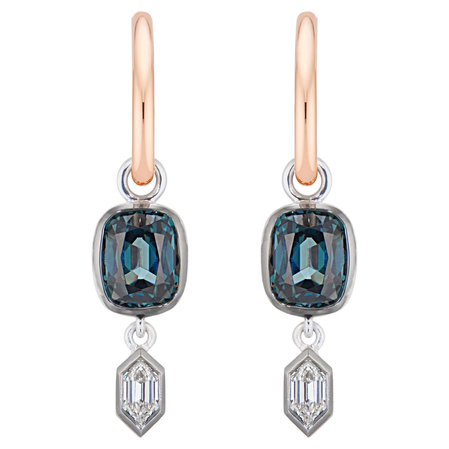 Spinel and Diamond Esti Earrings