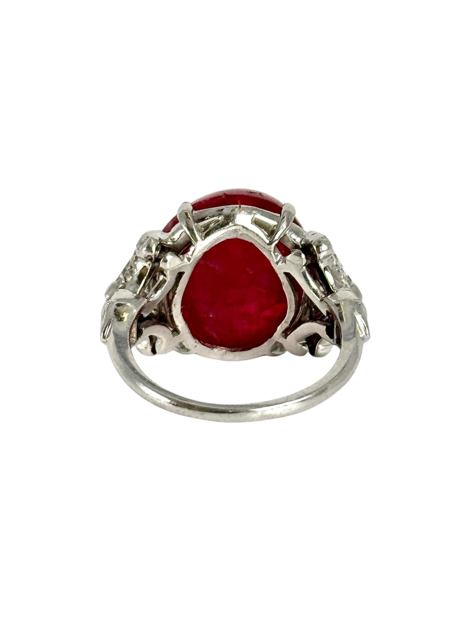 Bague en spinelle et diamant Pour femmes en vente