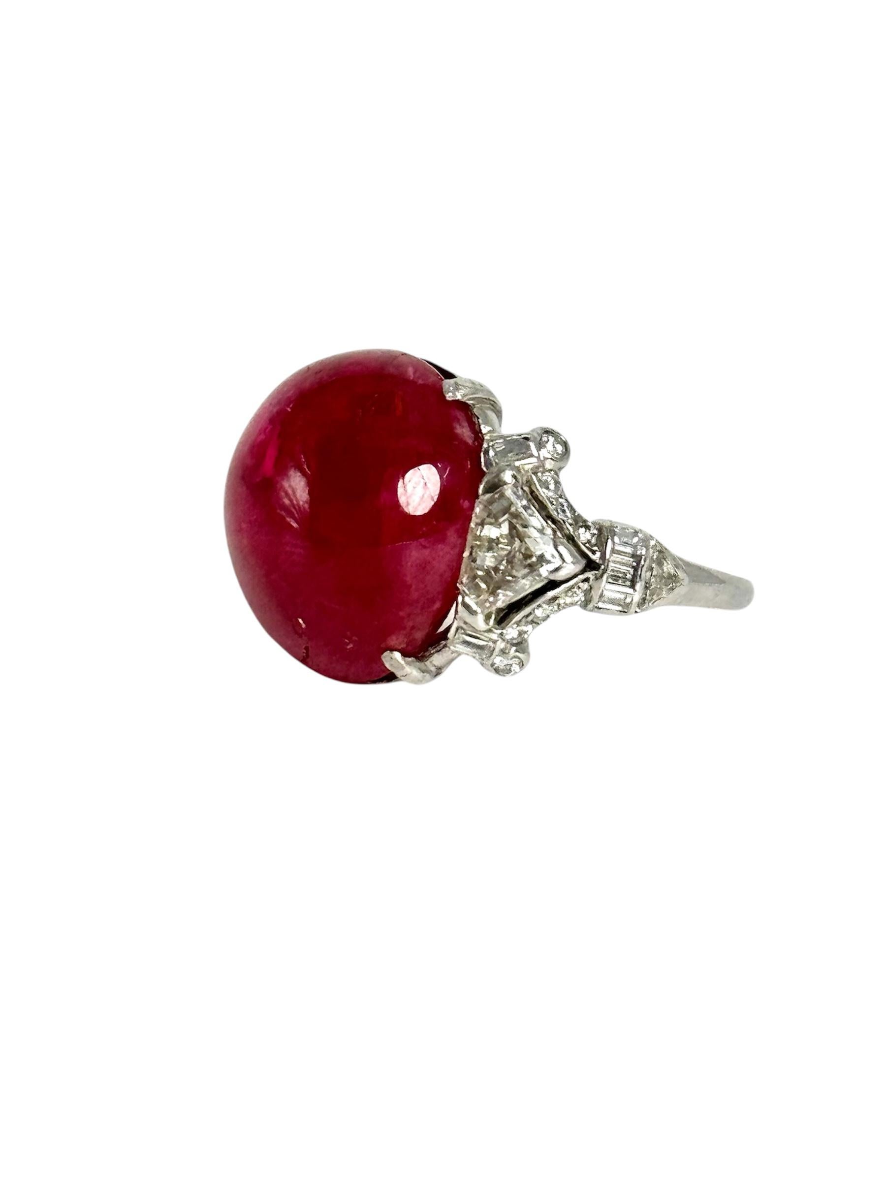 Bague en spinelle et diamant en vente 2