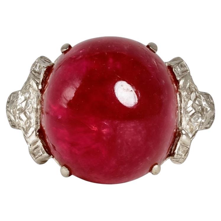 Spinel and Diamond Ring For Sale