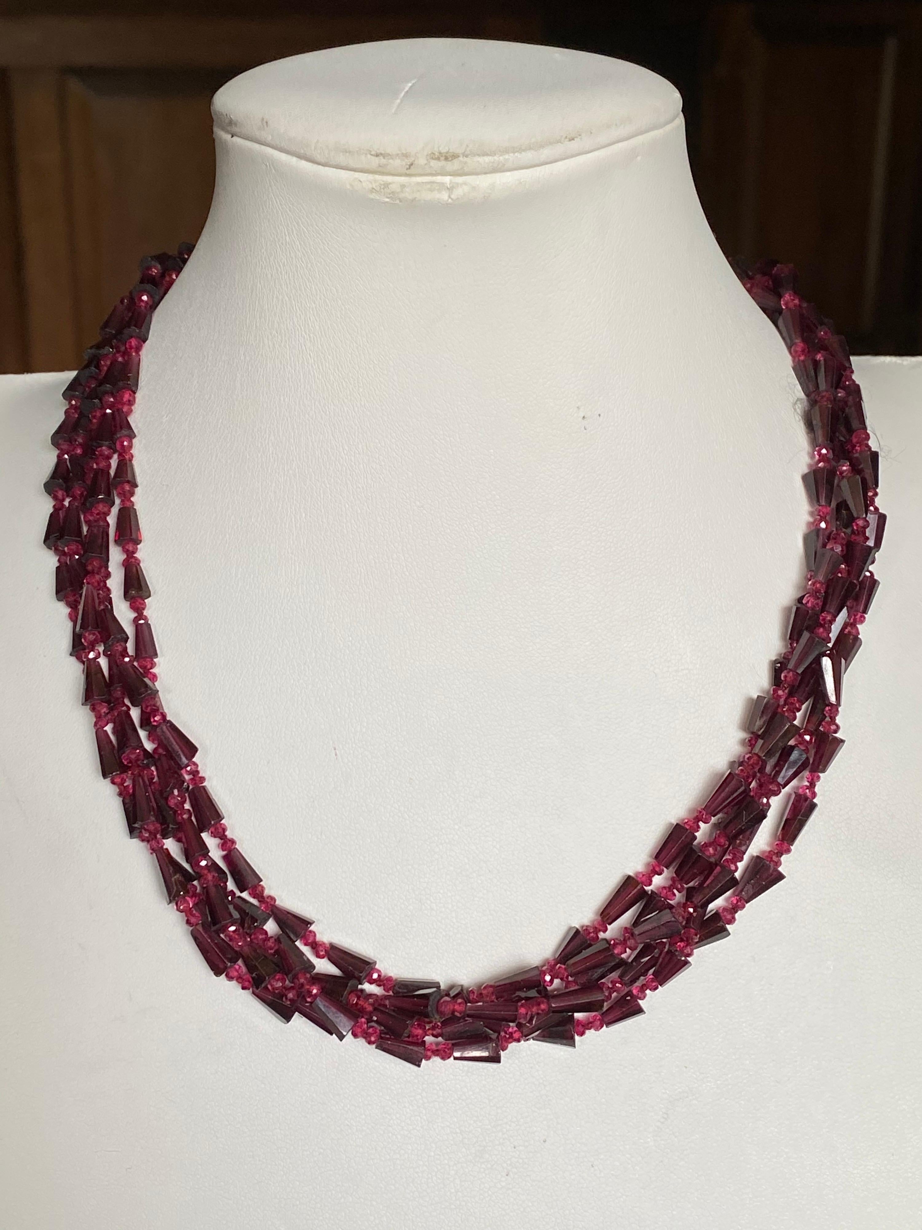 large garnet necklace