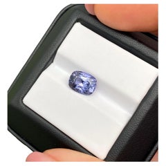 Spinelle Violet bleuté 3.05Ct pierre précieuse naturelle, Coussin Tanzanie, Certificat GFCO