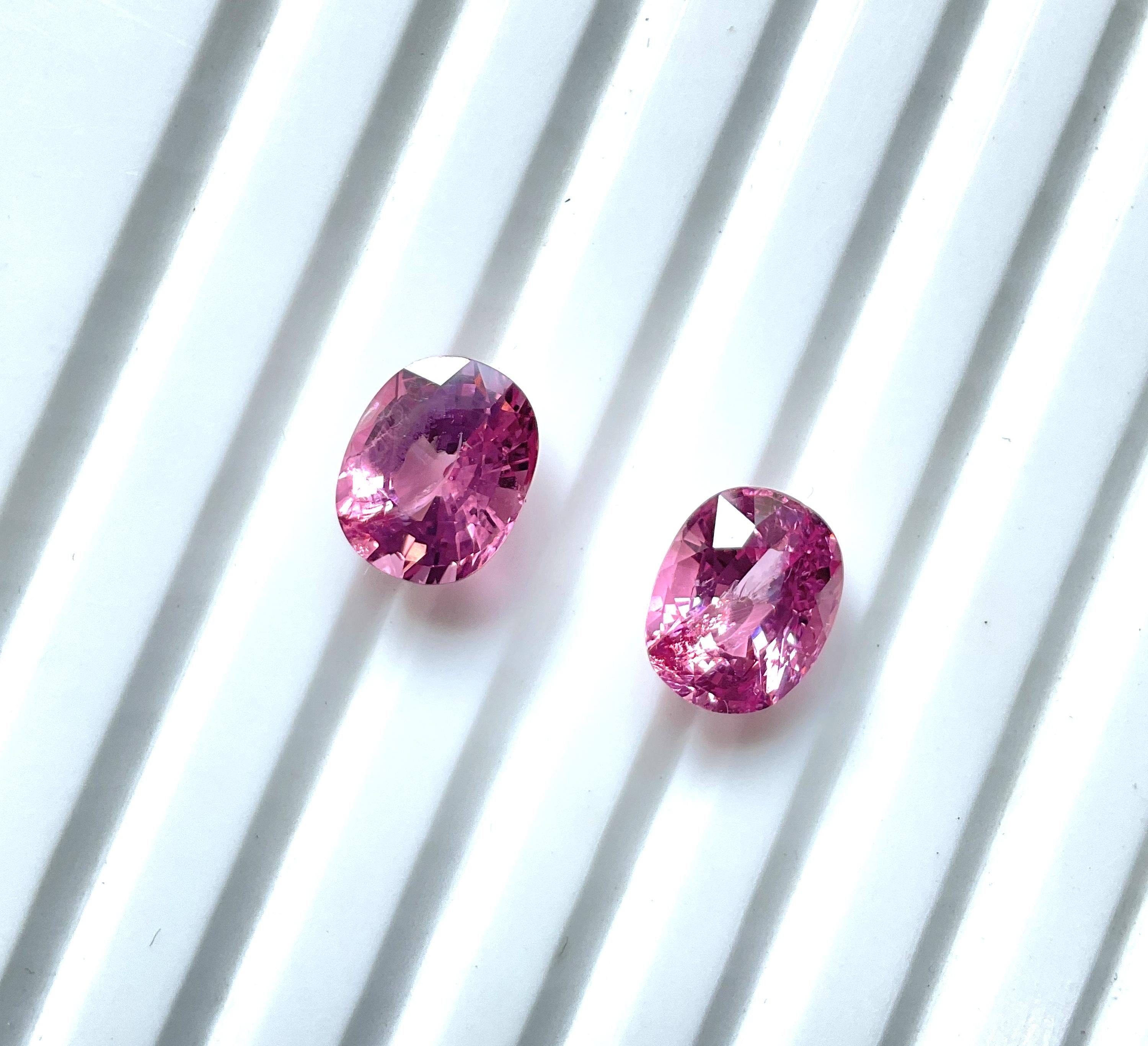Spinel Burma 5.40 Carats Oval Cut Pair 2 Pieces For Top Fine Jewelry Natural Gem im Angebot 2