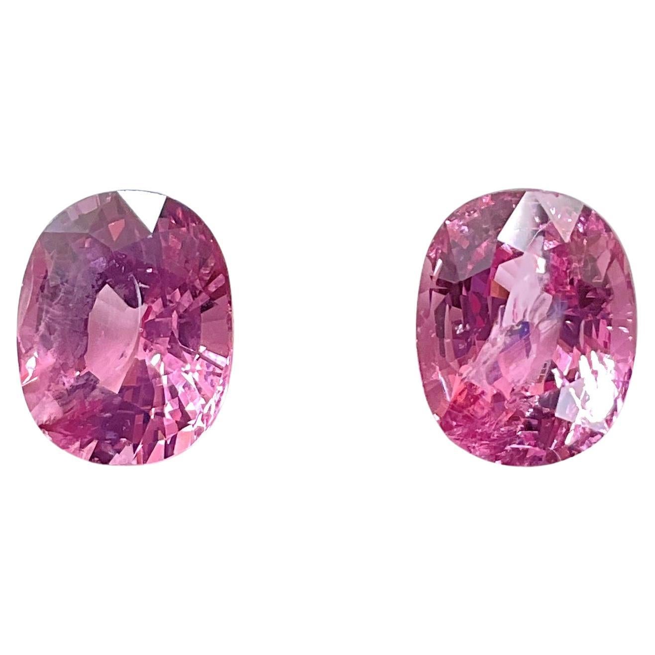 Spinel Burma 5.40 Carats Oval Cut Pair 2 Pieces For Top Fine Jewelry Natural Gem im Angebot