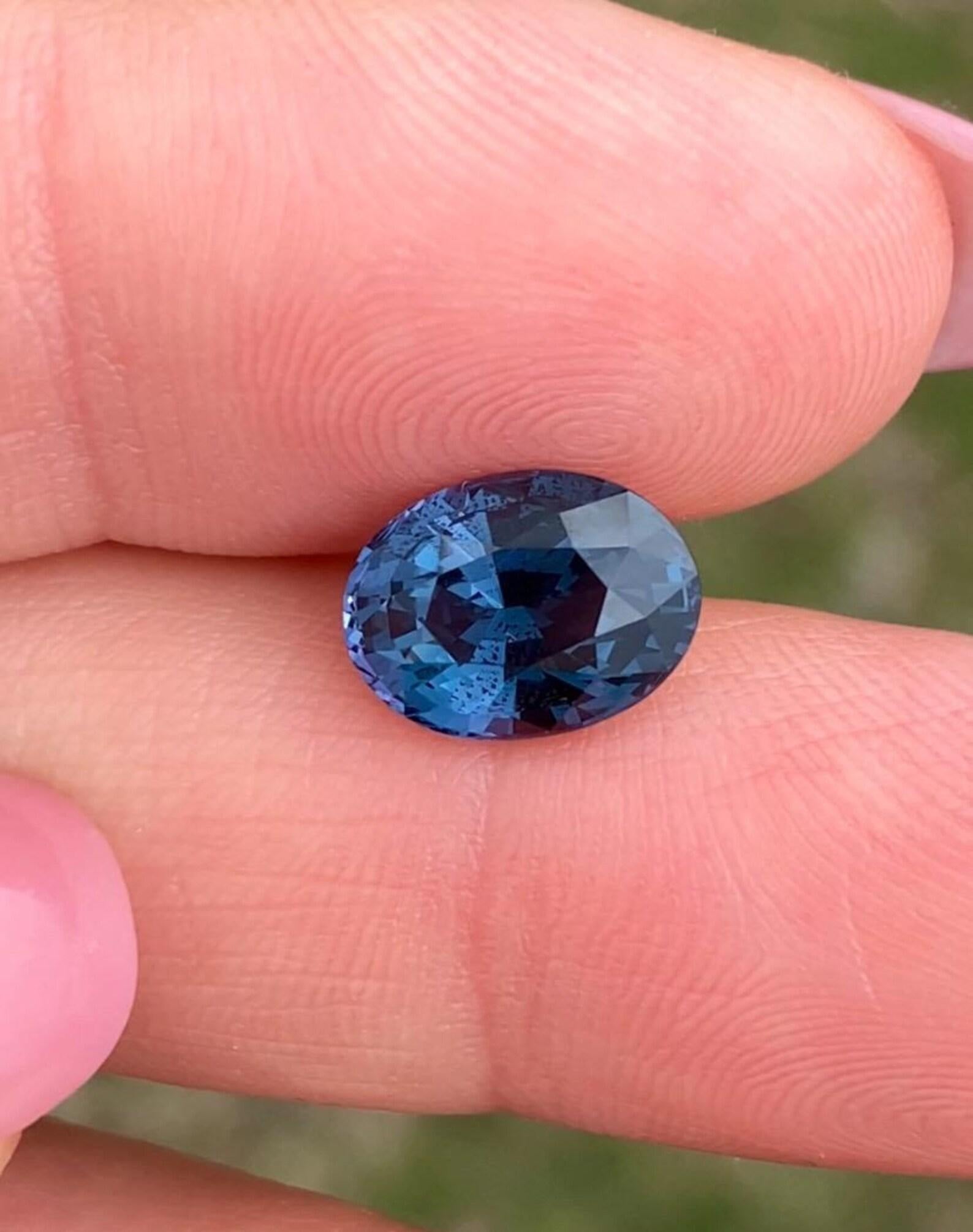 Natural Cobalt Blue Spinel Loose gemstone  Origin Tanzania!

Laboratory certified GFCO
Gemstone Color: Blue
Gemstone Type: Spinel
Gemstone size: 10.10x7.53x5.51mm
Gemstone Shape: Oval Cut
Gemstone Creation: Natural
Gemstone Treatment: Not Enhanced,