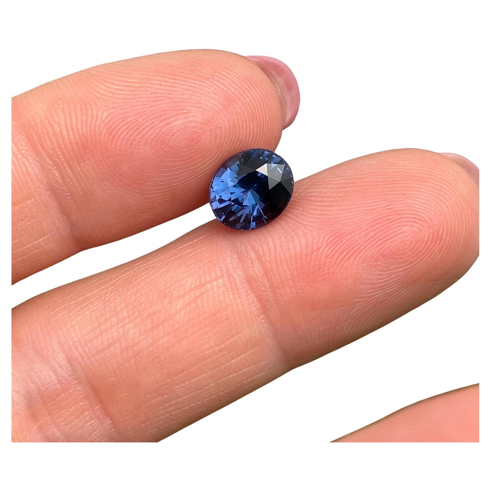 Spinel Cobalt VIVID Blue 2.99Ct natural gemstone, Oval cut, Tanzania Certificate For Sale