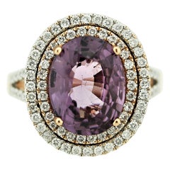 Spinell-Diamant-DoppelHalo-Goldring