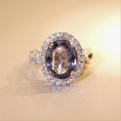 Spinel Diamond Gold Ring