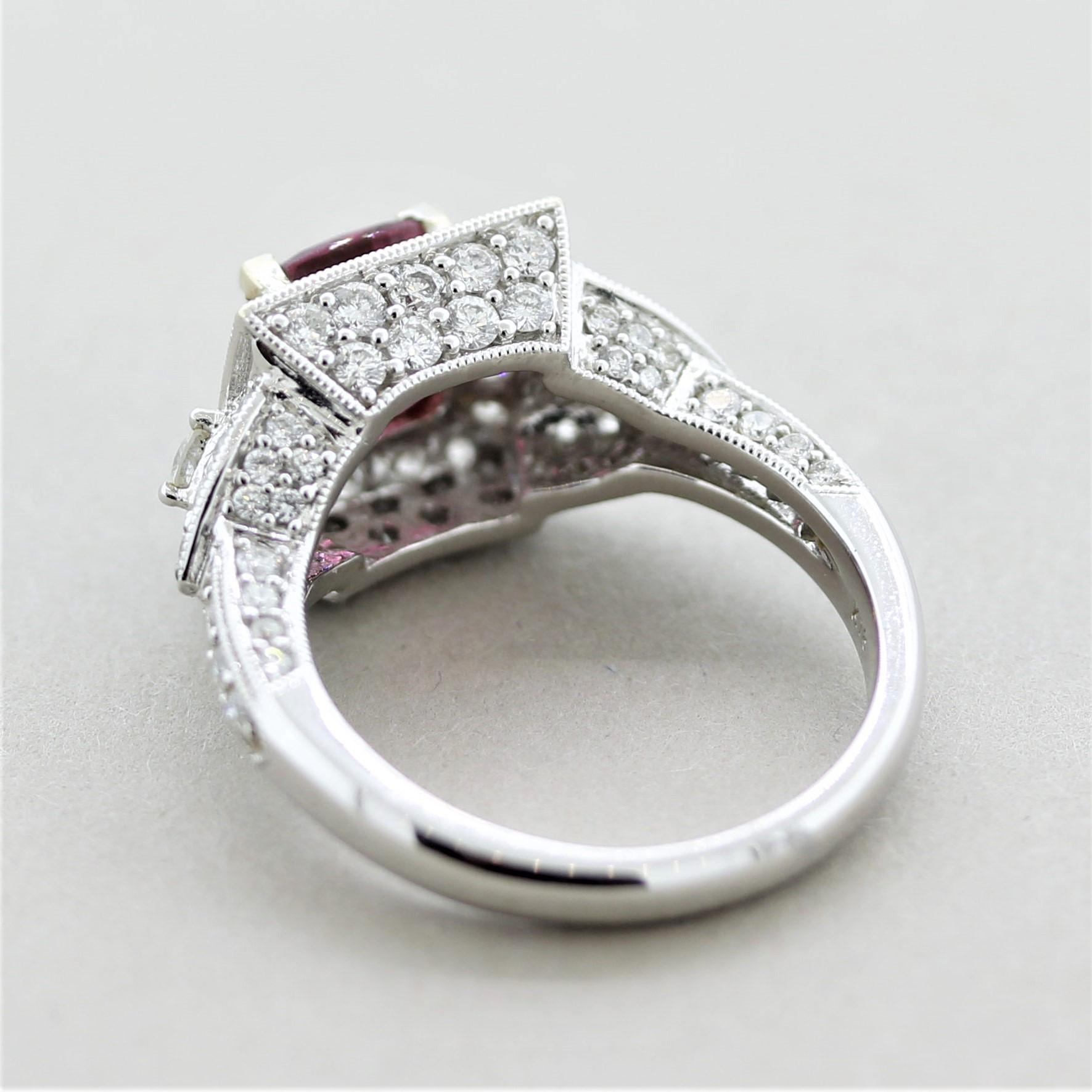 Women's Spinel Diamond Gold Ring For Sale