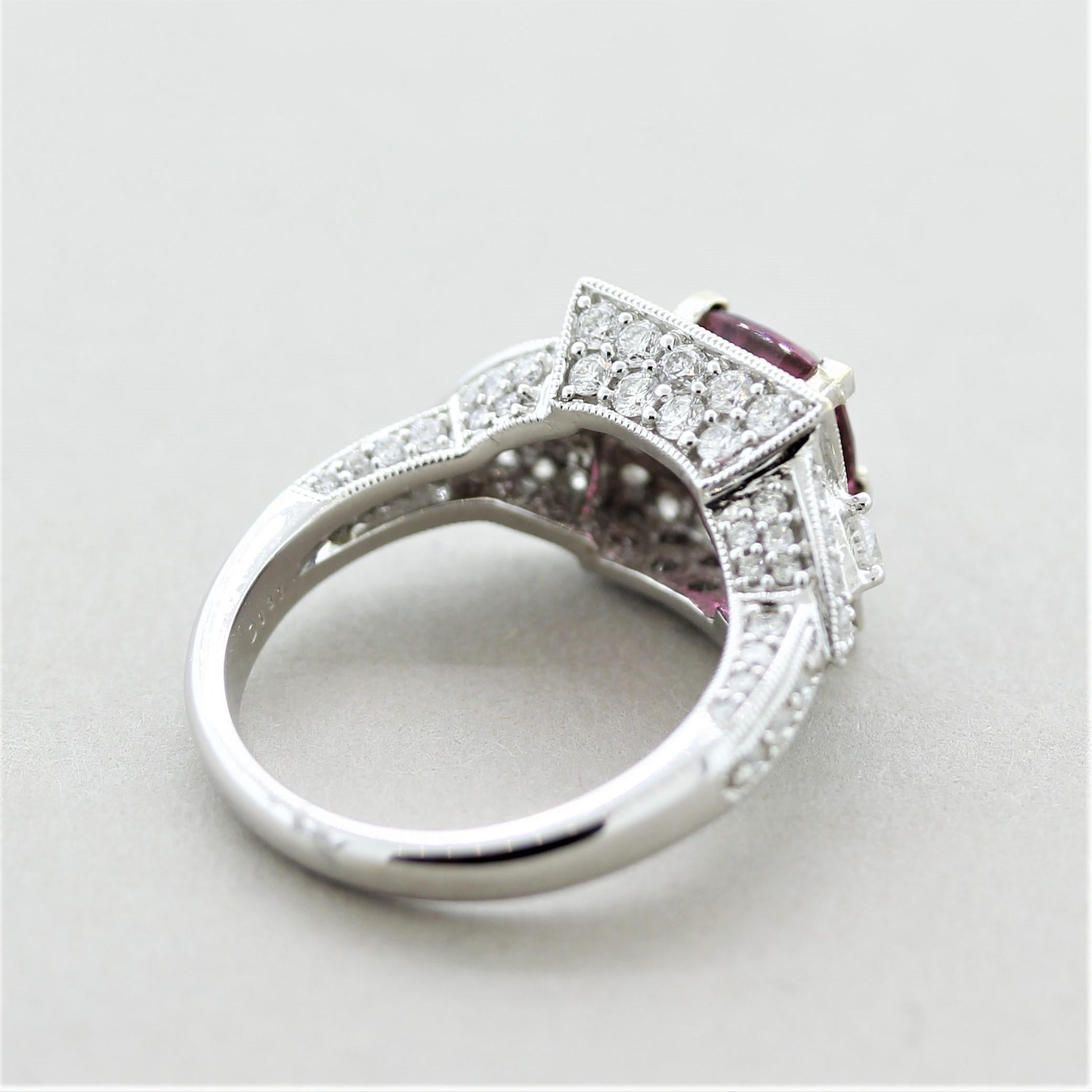 Spinel Diamond Gold Ring For Sale 2