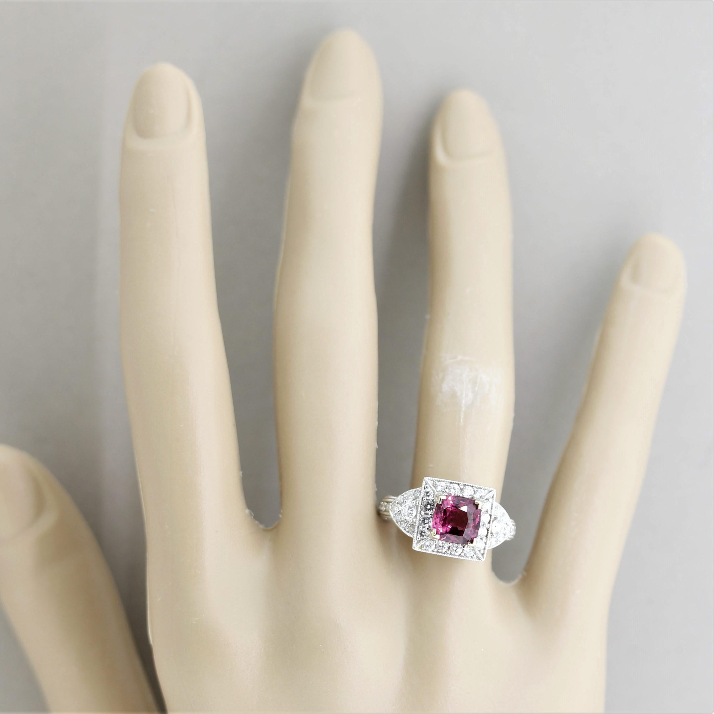 Spinel Diamond Gold Ring For Sale 4