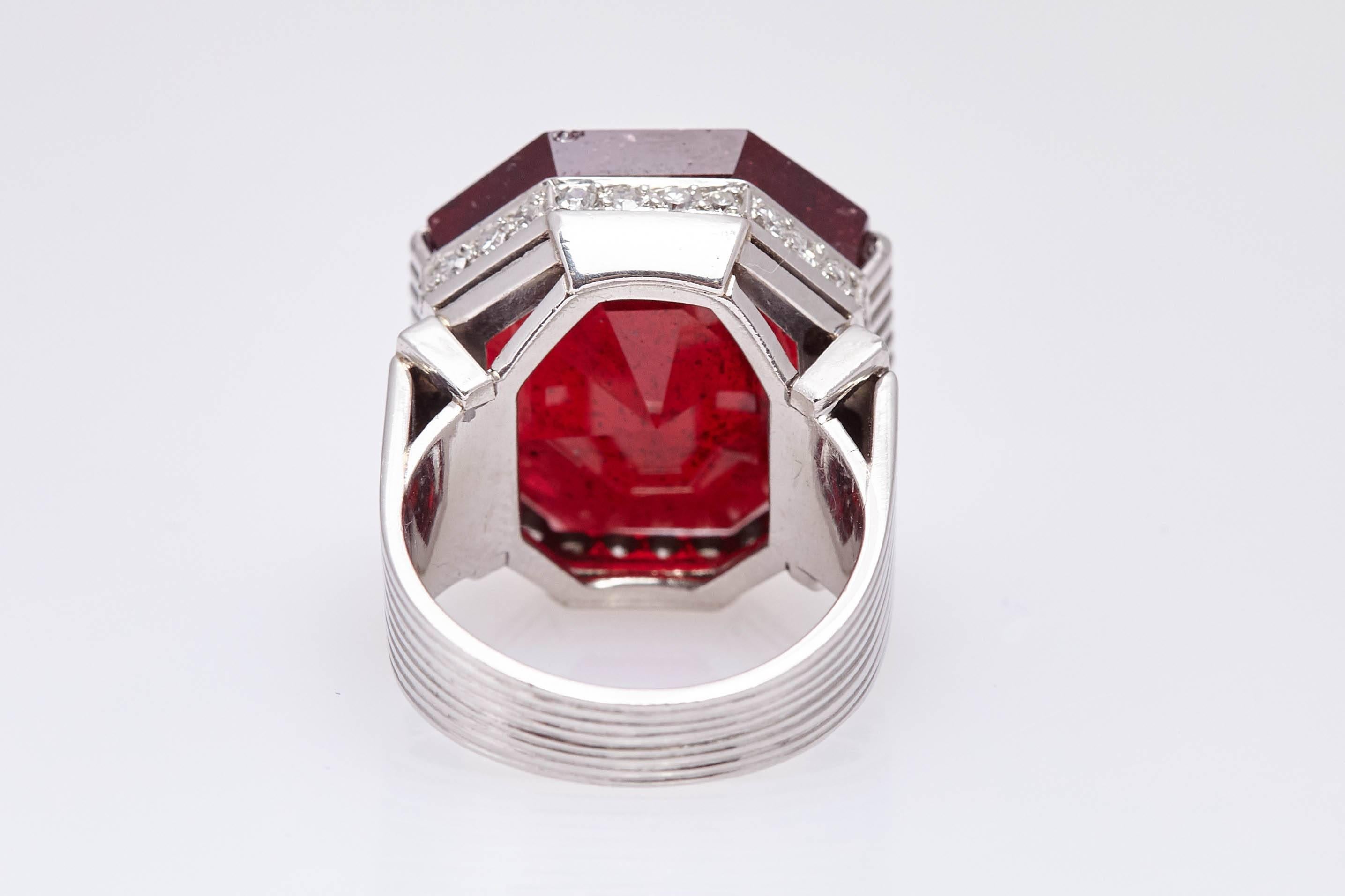 Women's or Men's Spinel Diamond Ring