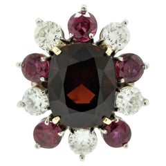 Spinel Diamond Ruby Platinum & Gold Ring, GIA Certified