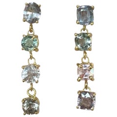 Spinel Drop Earrings with 14k Gold
