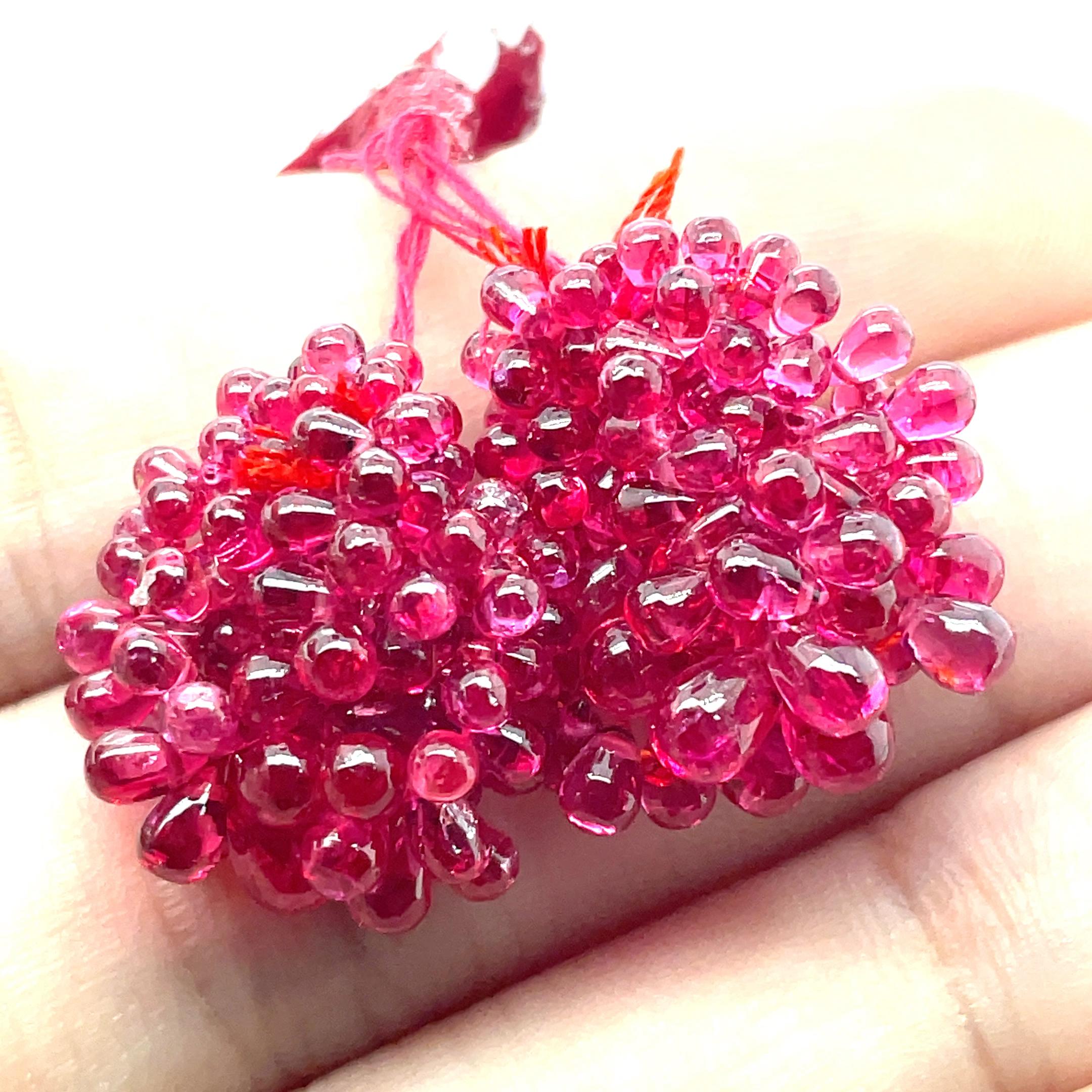Spinel Drops Cts 44.48 In New Condition For Sale In Hong Kong, HK
