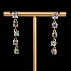 Spinel Earrings with 14k Gold, One-of-a-Kind Drop Earrings