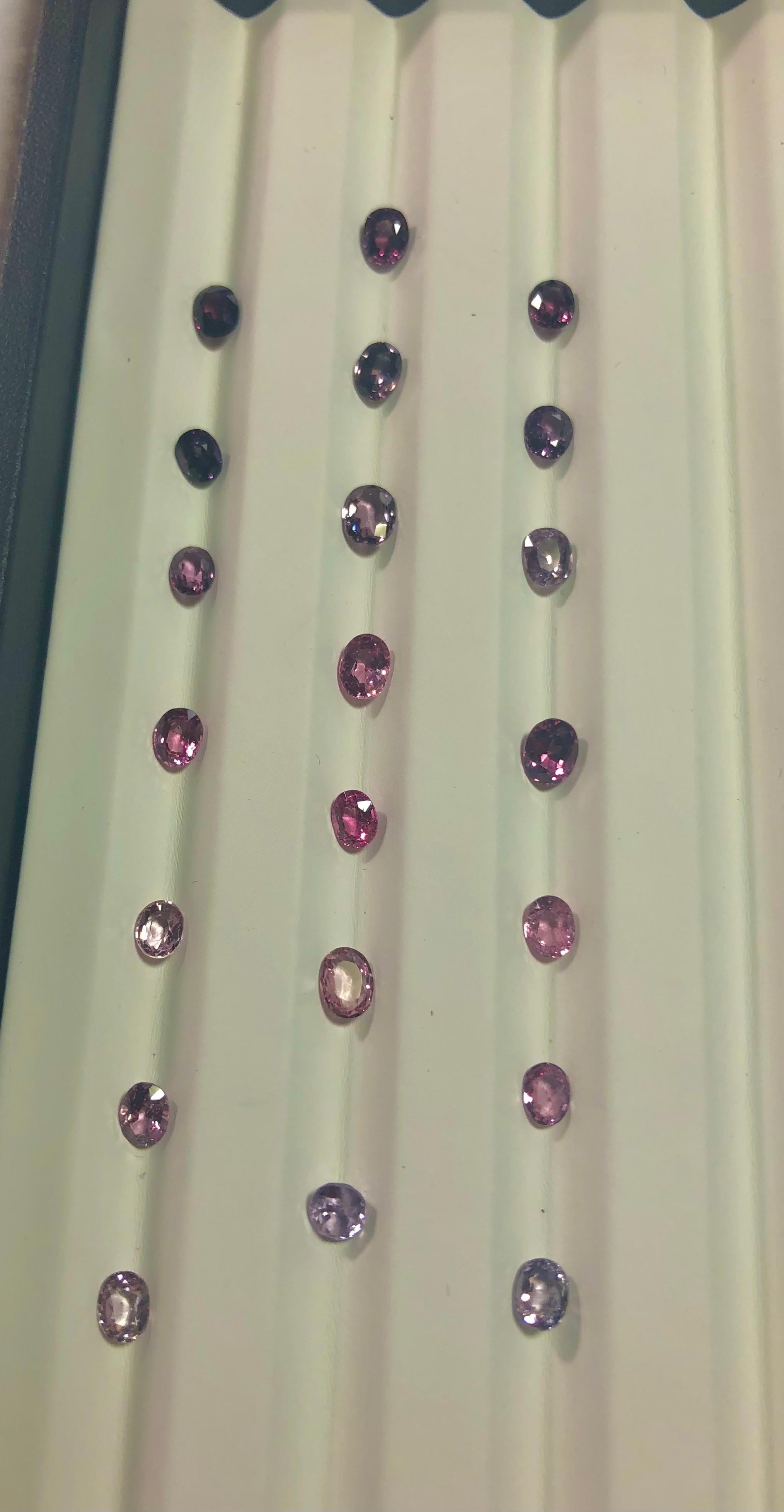 Oval Cut Spinel Oval Waterfall Loose Gems Set For Sale