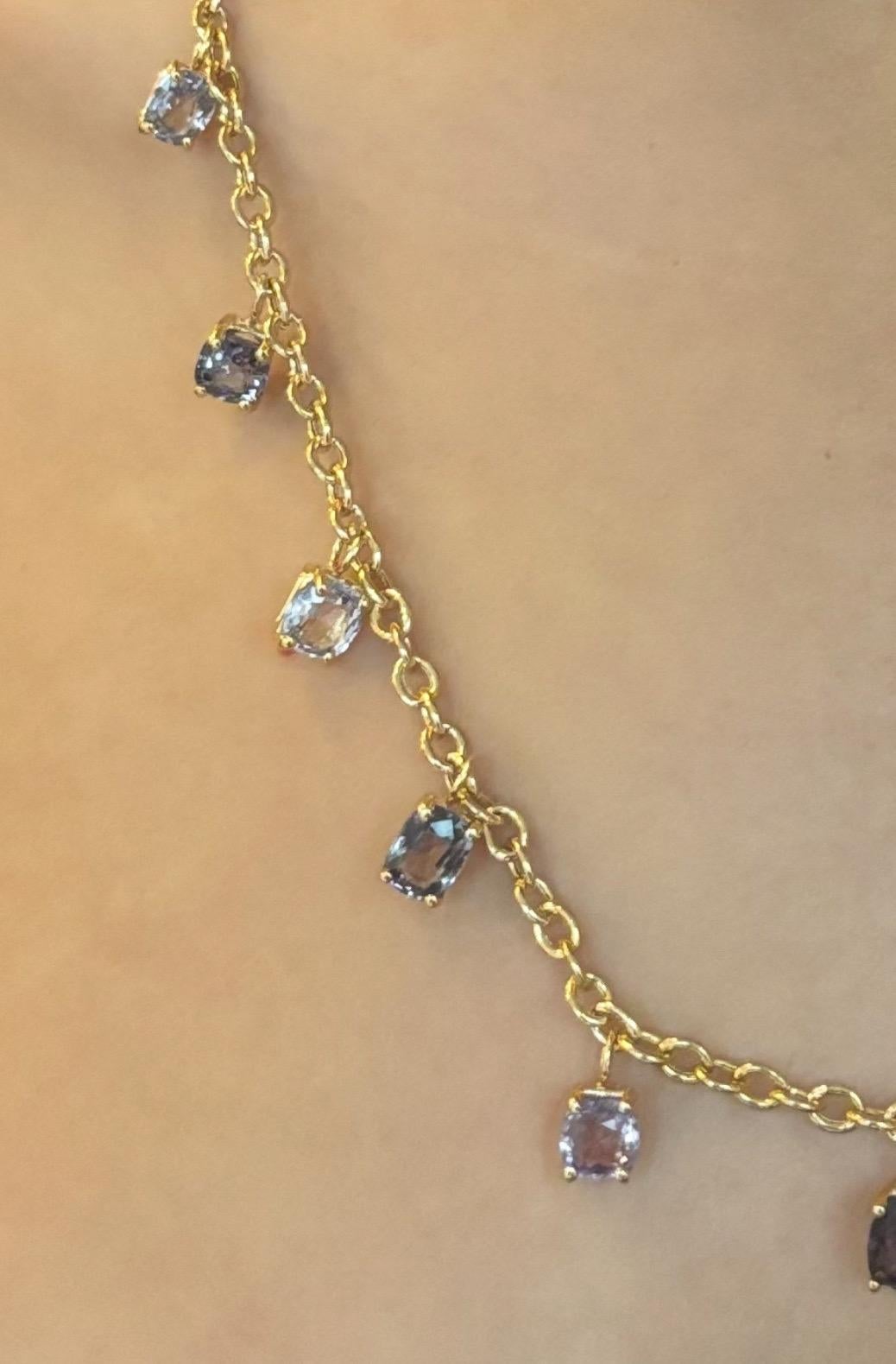 Collana di spinello con oro 14k in vendita 7