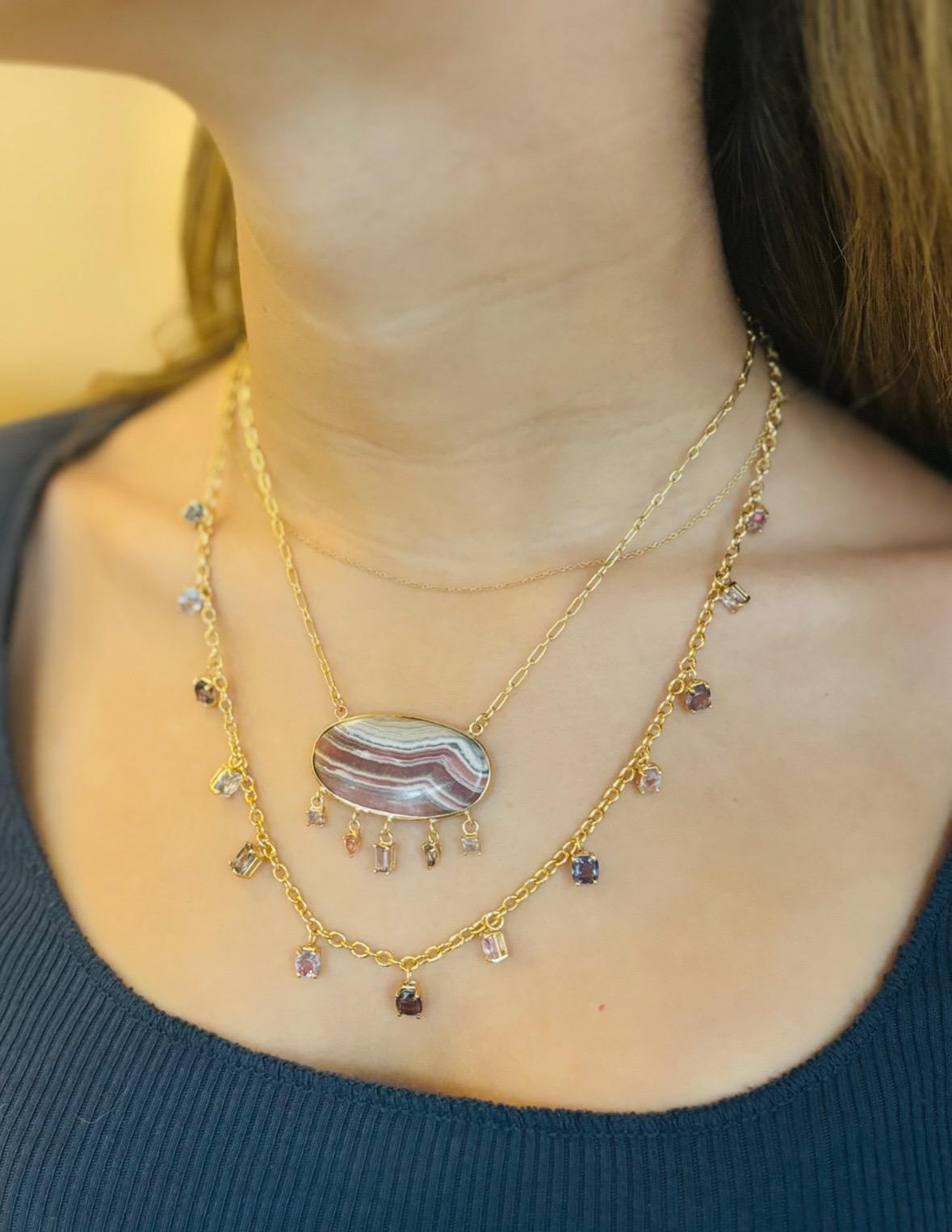 Collana di spinello con oro 14k In condizioni Nuovo in vendita a New York, NY