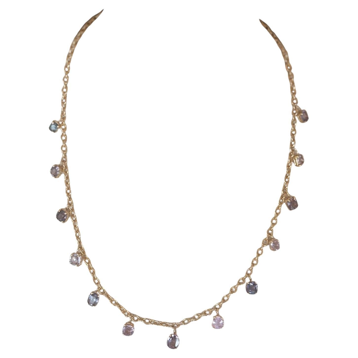 Collana di spinello con oro 14k in vendita 1