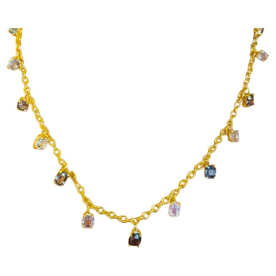 Collana di spinello con oro 14k