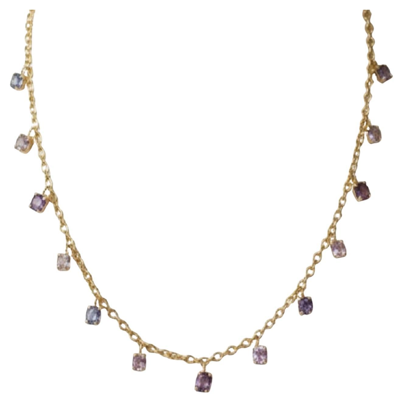 Collana di spinello con oro 14k