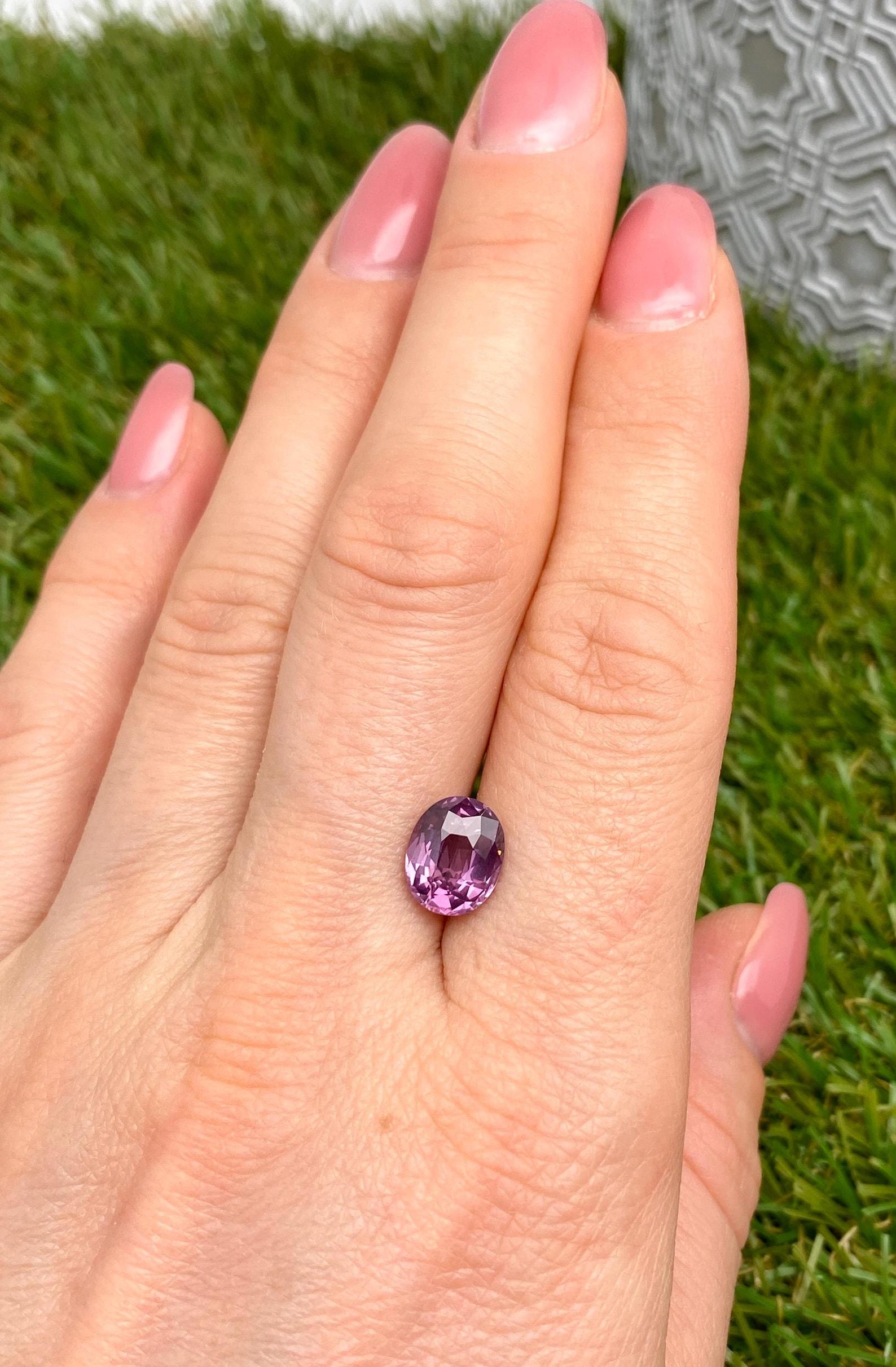 Spinell Pink lose 3.28Ct natürlicher Edelstein, Ovalschliff, Zertifikat GFCO, Sri Lanka im Angebot 1