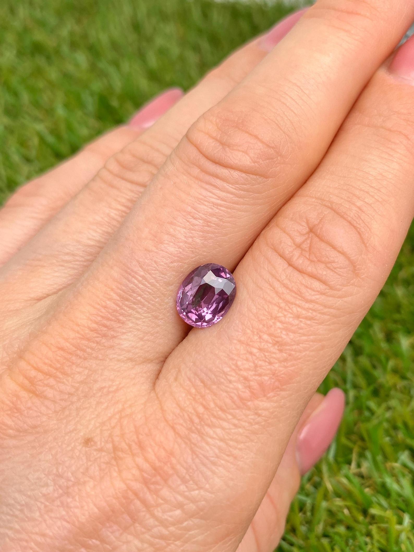 Spinell Pink lose 3.28Ct natürlicher Edelstein, Ovalschliff, Zertifikat GFCO, Sri Lanka im Angebot 2