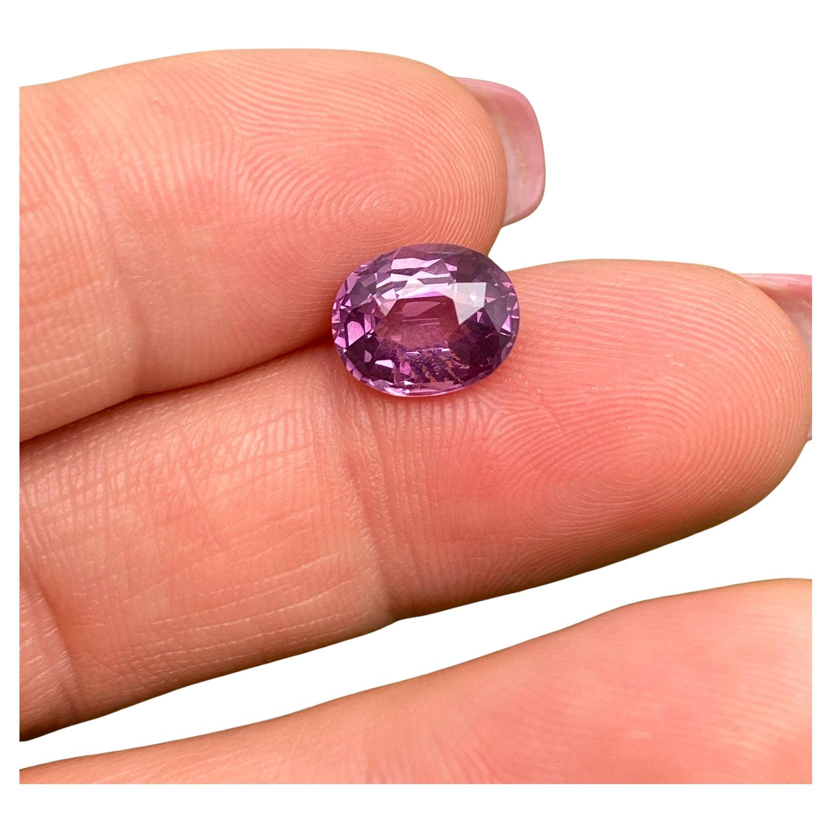 Espinela Rosa suelta 3,28Ct gema natural, talla Oval, Certificado GFCO, Sri Lanka