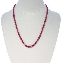 Spinel Smooth Tumbled Beads Necklace, Toggle Clasp
