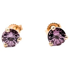 Orecchini con spinello in oro rosa 14k