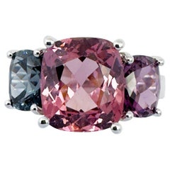Spinel with Iolite Ring set in 18K Rose Gold Settings Spinel with Iolite Ring set in 18K Rose Gold Settings