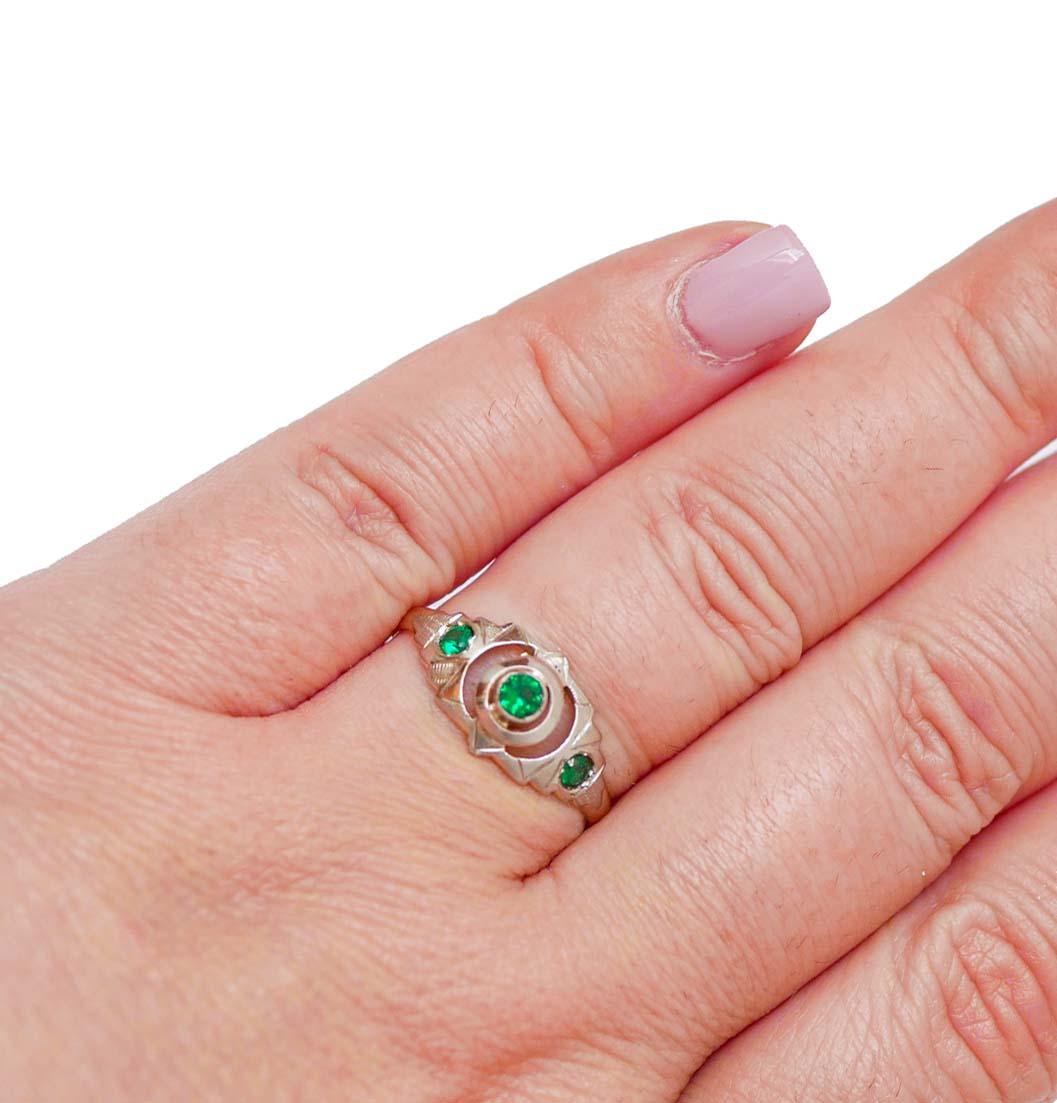 Spinel, Yellow Gold and White Gold Ring. In Good Condition For Sale In Marcianise, Marcianise (CE)