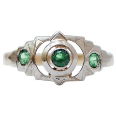 Spinel, Yellow Gold and White Gold Ring.
