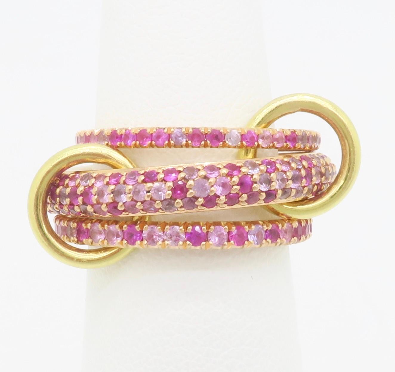 Spinelli Kilcollin Nova Rose Pink & Purple Sapphire Ring in 18k Rose Gold 5